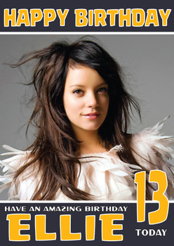 Personalised Lily Allen 2 Celebrity Birthday Card
