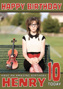 Personalised Lindsey Stirling 1 Celebrity Birthday Card