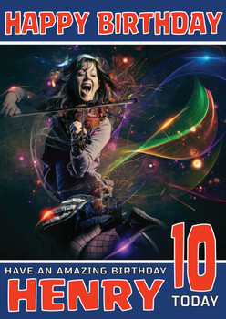 Personalised Lindsey Stirling 3 Celebrity Birthday Card