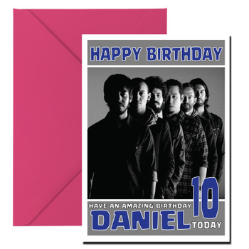 Personalised Linkin Park 1 Music Birthday Card