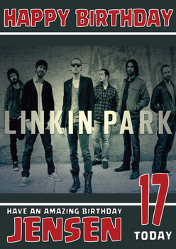 Personalised Linkin Park 2 Music Birthday Card