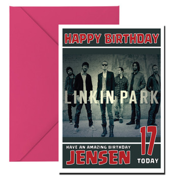Personalised Linkin Park 2 Music Birthday Card