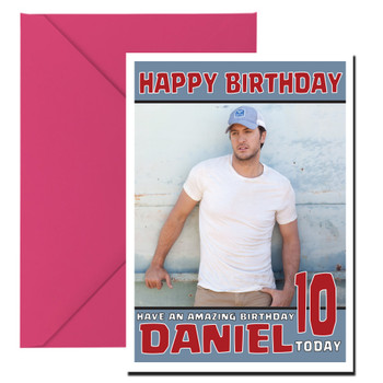 Personalised Luke Bryan 2 Music Birthday Card Personalised Luke Bryan 2 Music Birthday Card