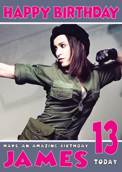 Personalised Maddona 1 Celebrity Birthday Card