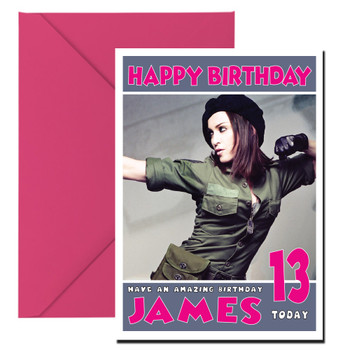 Personalised Maddona 1 Celebrity Birthday Card