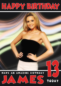 Personalised Mandy Capristo 1 Celebrity Birthday Card