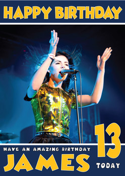 Personalised Marina Lambrini 2 Celebrity Birthday Card