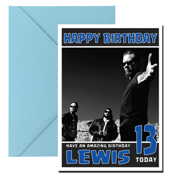 Personalised Metallica 1 Music Birthday Card