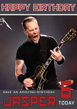 Personalised Metallica Band 2 Celebrity Birthday Card (Sa Personalised Metallica Band 2 Celebrity Birthday Card (Sa
