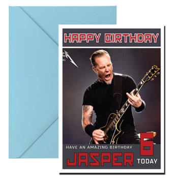Personalised Metallica Band 2 Celebrity Birthday Card (Sa Personalised Metallica Band 2 Celebrity Birthday Card (Sa