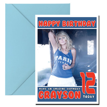 Personalised Miranda Lambert 1 Celebrity Birthday Card