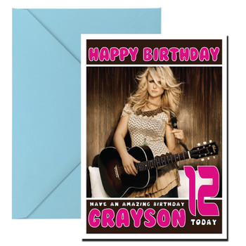 Personalised Miranda Lambert 2 Celebrity Birthday Card