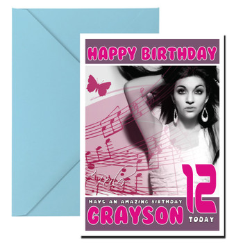 Personalised Nadine Beiler Celebrity Birthday Card
