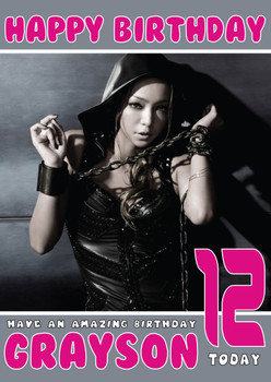Personalised Namie Amuru 1 Celebrity Birthday Card
