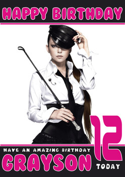 Personalised Namie Amuru 2 Celebrity Birthday Card