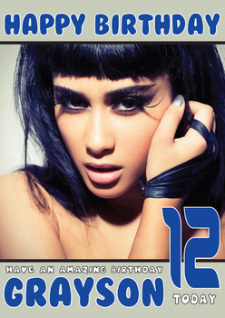 Personalised Natalia Kills 1 Celebrity Birthday Card