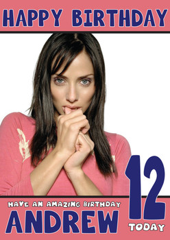 Personalised Natalie Imbruglia 1 Celebrity Birthday Card Personalised Natalie Imbruglia 1 Celebrity Birthday Card