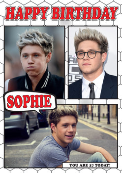 Personalised Niall Horan Card Birthday Card