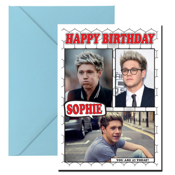 Personalised Niall Horan Card Birthday Card