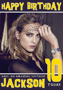 Personalised Nora Arnezeder 2 Celebrity Birthday Card