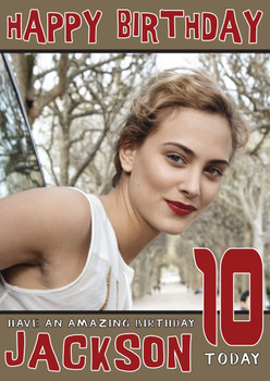Personalised Nora Arnezeder 3 Celebrity Birthday Card
