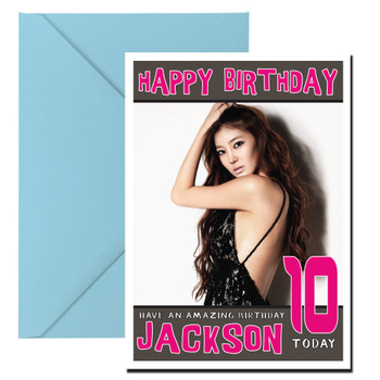 Personalised Ns Yoon-G 1 Celebrity Birthday Card