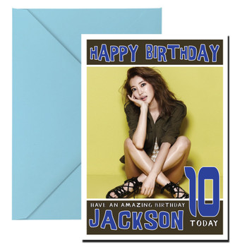 Personalised Ns Yoon-G 2 Celebrity Birthday Card