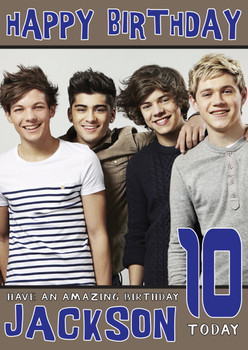 Personalised One Direction Celebrity Birthday Card