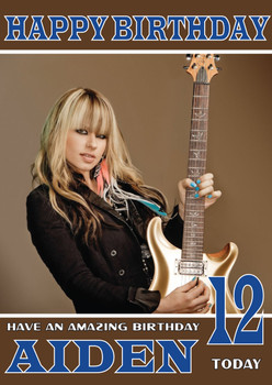 Personalised Orianthi 2 Celebrity Birthday Card