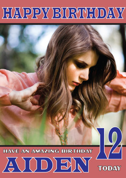 Personalised Owl Eyes 2 Celebrity Birthday Card