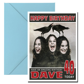 Personalised Ozzy Osbourn Celebrity Birthday Card (Sa Personalised Ozzy Osbourn Celebrity Birthday Card (Sa