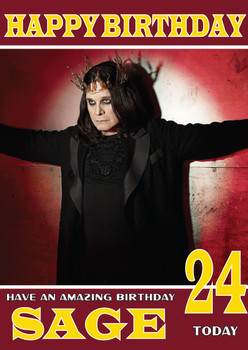 Personalised Ozzy Osbourne 3 Celebrity Birthday Card