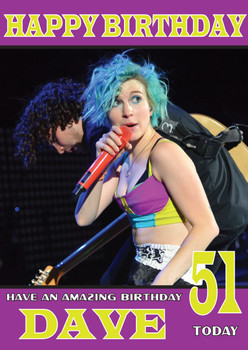 Personalised Paramore 2 Celebrity Birthday Card Personalised Paramore 2 Celebrity Birthday Card