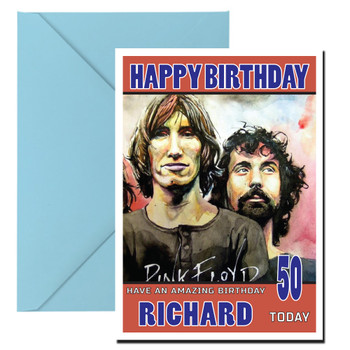 Personalised Pink Floyd 2 Celebrity Birthday Card (Sa Personalised Pink Floyd 2 Celebrity Birthday Card (Sa