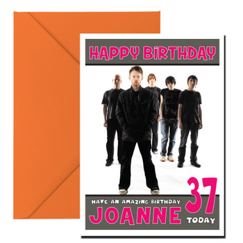 Personalised Radiohead 1 Music Birthday Card
