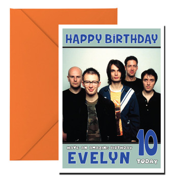 Personalised Radiohead 2 Music Birthday Card Personalised Radiohead 2 Music Birthday Card