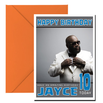 Personalised Rick Ross Celebrity Birthday Card (Sa