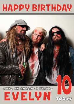 Personalised Rob Zombie 1 Music Birthday Card Personalised Rob Zombie 1 Music Birthday Card