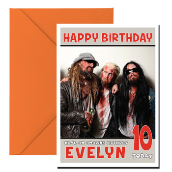 Personalised Rob Zombie 1 Music Birthday Card Personalised Rob Zombie 1 Music Birthday Card