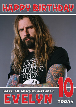 Personalised Rob Zombie 2 Music Birthday Card Personalised Rob Zombie 2 Music Birthday Card