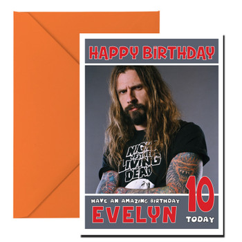 Personalised Rob Zombie 2 Music Birthday Card Personalised Rob Zombie 2 Music Birthday Card
