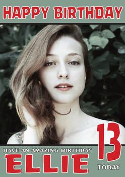Personalised Russian Red 1 Celebrity Birthday Card
