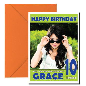 Personalised Selena Gomez 1 Celebrity Birthday Card