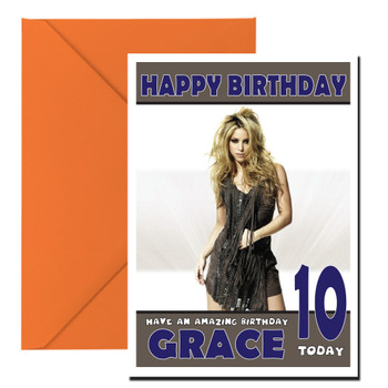 Personalised Shakira 2 Celebrity Birthday Card Personalised Shakira 2 Celebrity Birthday Card