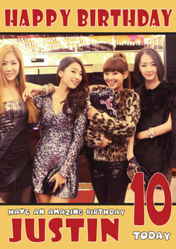 Personalised Sistar K 2 Celebrity Birthday Card Personalised Sistar K 2 Celebrity Birthday Card