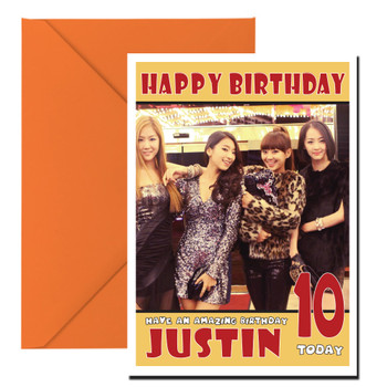 Personalised Sistar K 2 Celebrity Birthday Card Personalised Sistar K 2 Celebrity Birthday Card