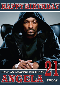 Personalised Snoop Dogg Celebrity Birthday Card