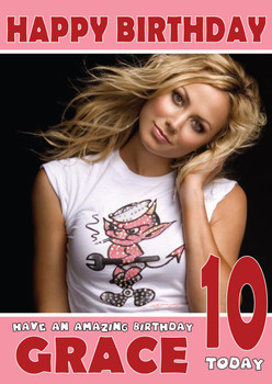 Personalised Stacy Keibler Celebrity Birthday Card