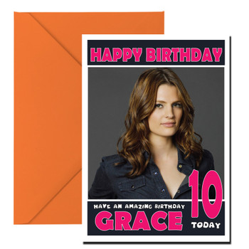 Personalised Stana Katic 2 Celebrity Birthday Card