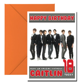 Personalised Super Junior 1 Music Birthday Card